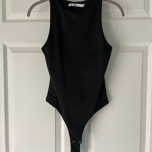 Because of Alice BOA Black Bodysuit NWT